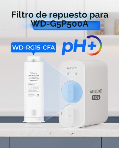 Filtro WD-G5P500A-CF de repuesto para sistema de ósmosis inversa bajo fregadero 3