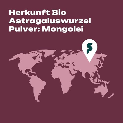 Astragalus-Wurzel-Pulver (Astragalus membranaceus) Pulver, 100% naturrein ohne Zusätze | höchste Qualität | VEGAN | Meshfaktor 80 | Tragant… (250 g bio)