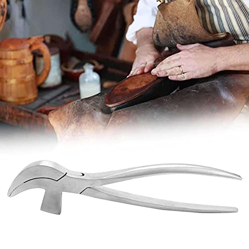 Cobbler Pliers,Silver Metal Cobbler Pliers Pincers,45# Steel Leathercraft Pliers For Shoemaking Leather Craft Diy Clip Tools, Curved Nose Pliers #TOP2