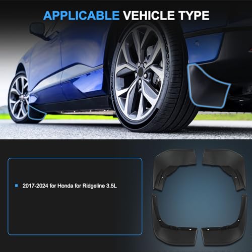 Image of ECCPP Splash Guards Mud Flaps 4pcs for 2017-2023 for Honda Ridgeline 3.5L 08P09-T6Z-100 Mudflaps
