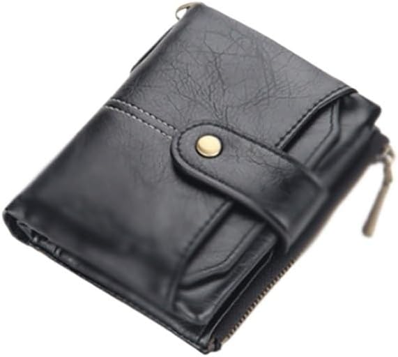 VIDI Men's Wallet Multi-card Slot Zipper Coin Purse Pu Short