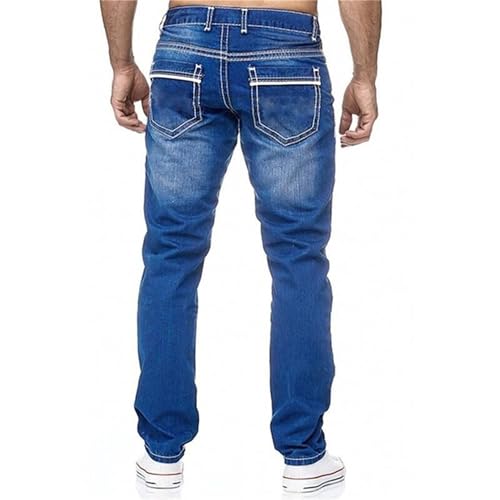 Maiyifu-GJ Mens Jeans Slim Fit Skinny Stretch Biker Jeans for Men Casual Fashion Distressed Tapered Leg Denim Pants2