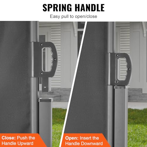 Vevor RETRACTABLE SIDE AWNING GRAY 200X600CM Retractable Side Awning, 79''X 236'' Outdoor Privacy Screen thumb #4