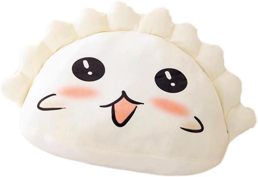 Cute Funny Dumpling & Steamed Stuffed Bun Plush Pillow Simulation Soft Plush Cushion Sleeping Hugging Back Pillow (M, Steamed Stuffed bun-A)