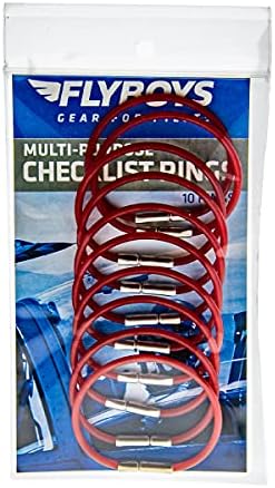 FLYBOYS Checklist Rings - 10 Pack (1.75 in Diameter) (Red)