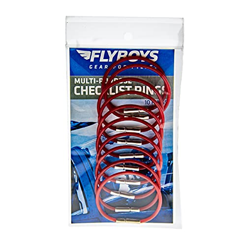 FLYBOYS Checklist Rings - 10 Pack (1.75 in Diameter) (Red)