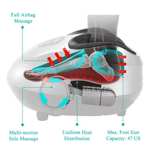Heizfunktion Elektrisches Fußmassagegerät mit Knetmassage und Airbag-Kompression geeignet für Winter Aufwärmen Körper für Home Office - Image 3