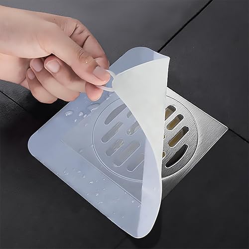 Silicone Tub Stopper Floor Drain Cover 2 Pieces Sewer Anti-Odor Mat Deodorizing Drain Plugs for Kitchen Bathroom and Laundry(12 * 12cm)