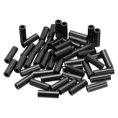 PATIKIL 50個M4 A B SスペーサーM4 x 7mm OD x 20mm Lプラスチックラウンドスペーサーワッシャー黒スタンドオフナットノンスレッドボルト用電気アウトレット