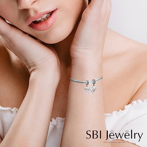 Image of Mother Daughter Charm Compatible with Pandora Charm Bracelets Family Matching Heart Pendant Gift Gold CZ Birthday Anniversary