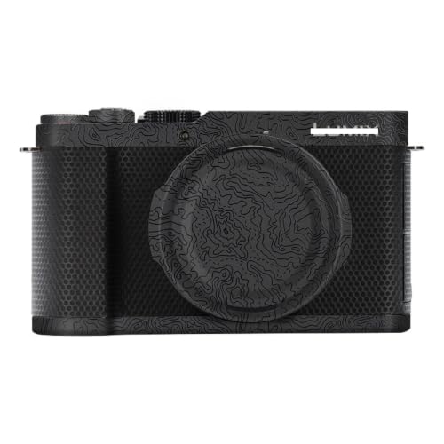 Mebont �J�����A�N�Z�T���[ LUMIX DC-L10�Ή� �J�����ɓK������ی쑕���X�e�b�J�[�ŁA�ώC�����A�ϖ��Ր���������J�����X�L���ی�t�B�����A����(Contour Line Black)