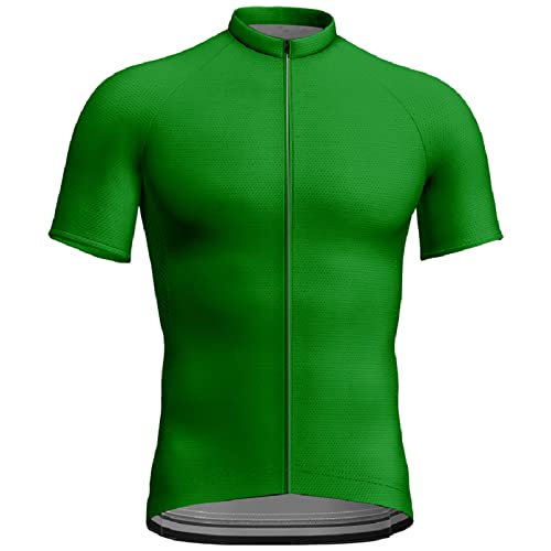 Cómodo traje de ciclismo de verano de color liso para hombre, verde, L