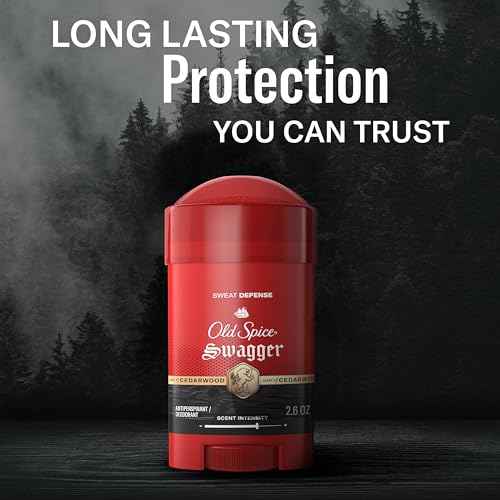 Image of Old Spice Sweat Defense Antiperspirant & Deodorant for Men, 24 /7 Ultimate Sweat Protection, Long Lasting Scent, Soft Solid, Swagger with Cedarwood Scent, 2.6 oz