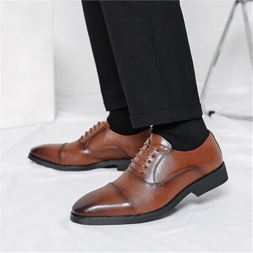 Men's Lace up Dress Shoes Genuine Leather Low Top British Style Business Casual Formal Office Work Spring Autumn2