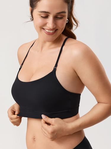 MOMANDA Yoga Nursing Bras for Breastfeeding Fixed Y Back Soft Support Nursing Sports Maternity Bra3