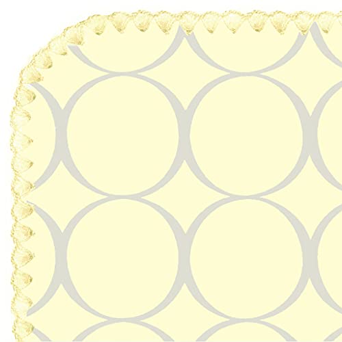 Image of SwaddleDesigns Large Receiving Blanket, Ultimate Swaddle for Baby Boys, Girls, Softest US Cotton Flannel, Best Shower Gift, Made in USA, Sterling Mod Circles on Sunwashed Yellow (Mom's Choice Award Winner)