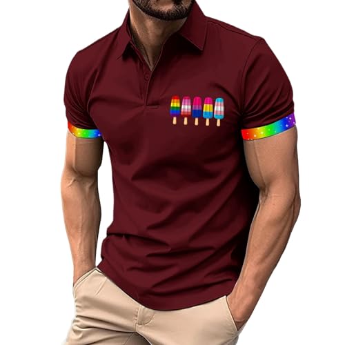 Polo de golf décontracté noir pour homme, haut d'été style hawaïen