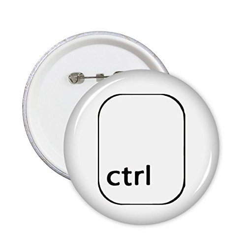 Cadeaux originaux symbole Ctrl - Coffret de 5 badges ronds XXL multicolores pour geek