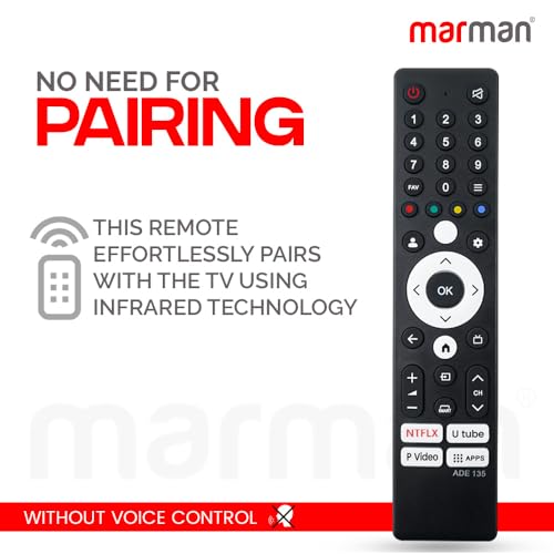 Image of marman Compatible with Onida Smart Tv Remote Control Original Model Suitable for 43UIG 50UIG 55UIG 65UIG 75UIG 4K LED Ultra HD Android TV - Non Voice Command - Match Key by Key with Original Remote