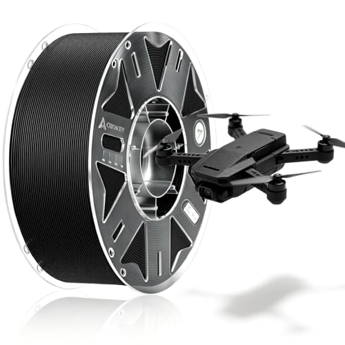 Official Creality PPA-CF RFID 1.75mm Filament, 15% Carbon Fiber, Black, Reinforced Nylon, Heat-Resistant, Low Warpage, H