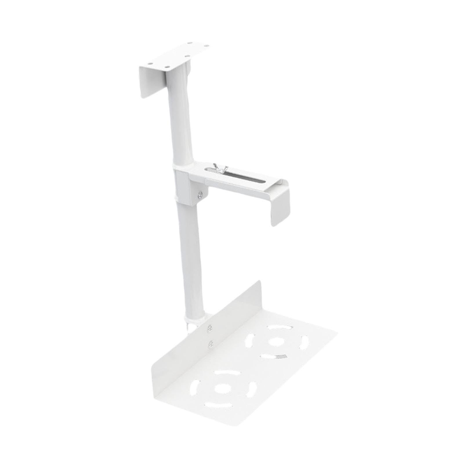 Supporto per Case Computer Staffa Universale Supporto Sospeso sotto Scrivania Regolabile in Metallo Robusto per Montaggio a Parete Adatto per Ufficio, Bianco Girevole