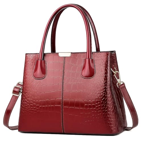 Image of Women's Handbag Tote Bag Premium PU Leather Shoulder Bag with Top Handle & Detachable Strap - Stylish Large Capacity Purse for Office, Casual & Party Use