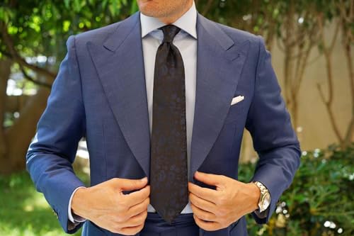 Image of OTAA Floral Necktie Casual Ties for Men - Perfect Neck Tie for Groomsmen Wedding Ties or Formal Occasions