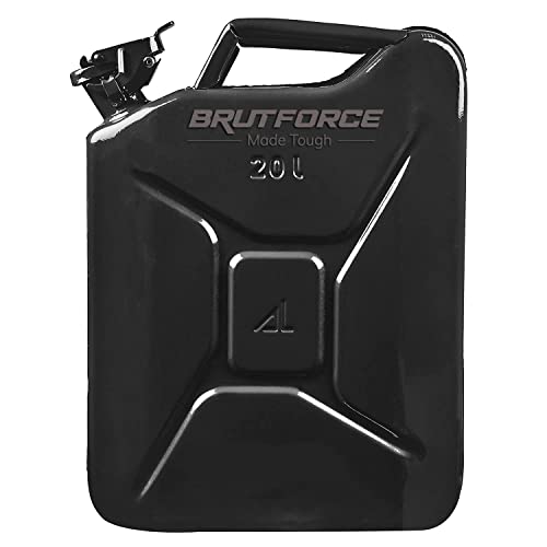 BRUTFORCE UN Certified 20 LTR Metal RED Jerry Can or Fuel Tank for