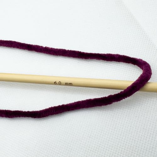 Image of Cuddly Velvet Chenille Yarn, Super Soft Fluffy Bulky for Knitting Crocheting Crafting Blanket Amigurumi, Durable for Shedding, 100 Gram (3.53 Ounces) 109 Yards (100 Meters) (Mulberry)