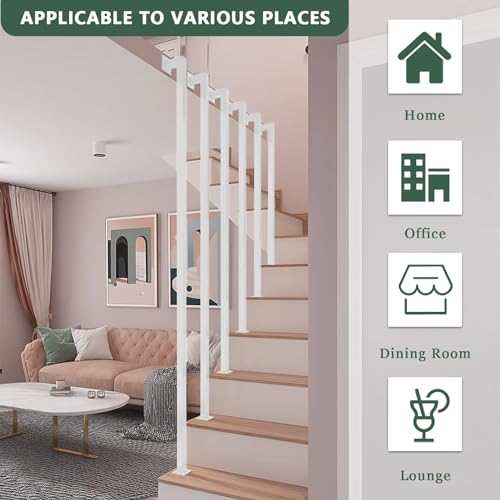 Kit de rampe d'escalier en L métallique et rambarde en fer pour sécuriser vos marches