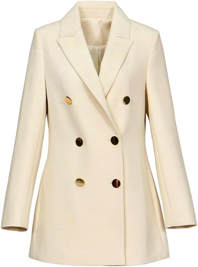 Women's Vintage White Suit Jacket Short Jacket OL Coat Jacket Fall Outerwear Jackets Coat
