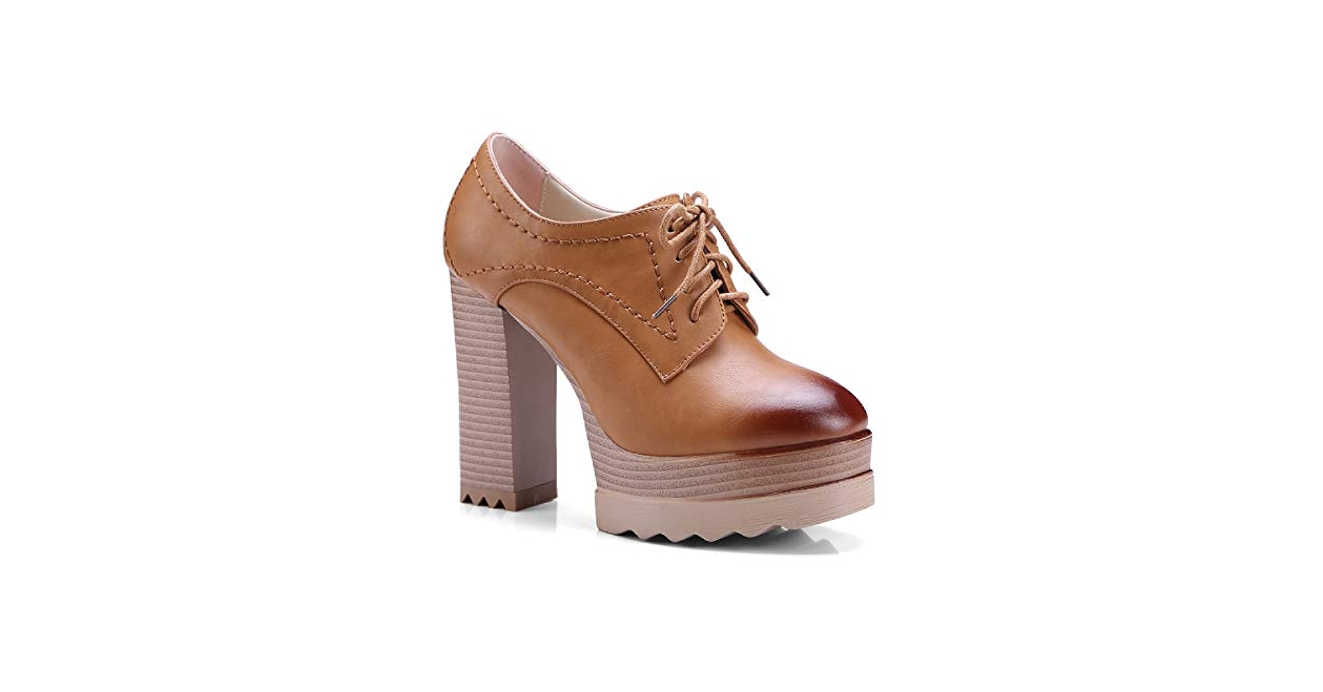 Amazon.com | LEHOOR Women High Block Heel Platform Loafers