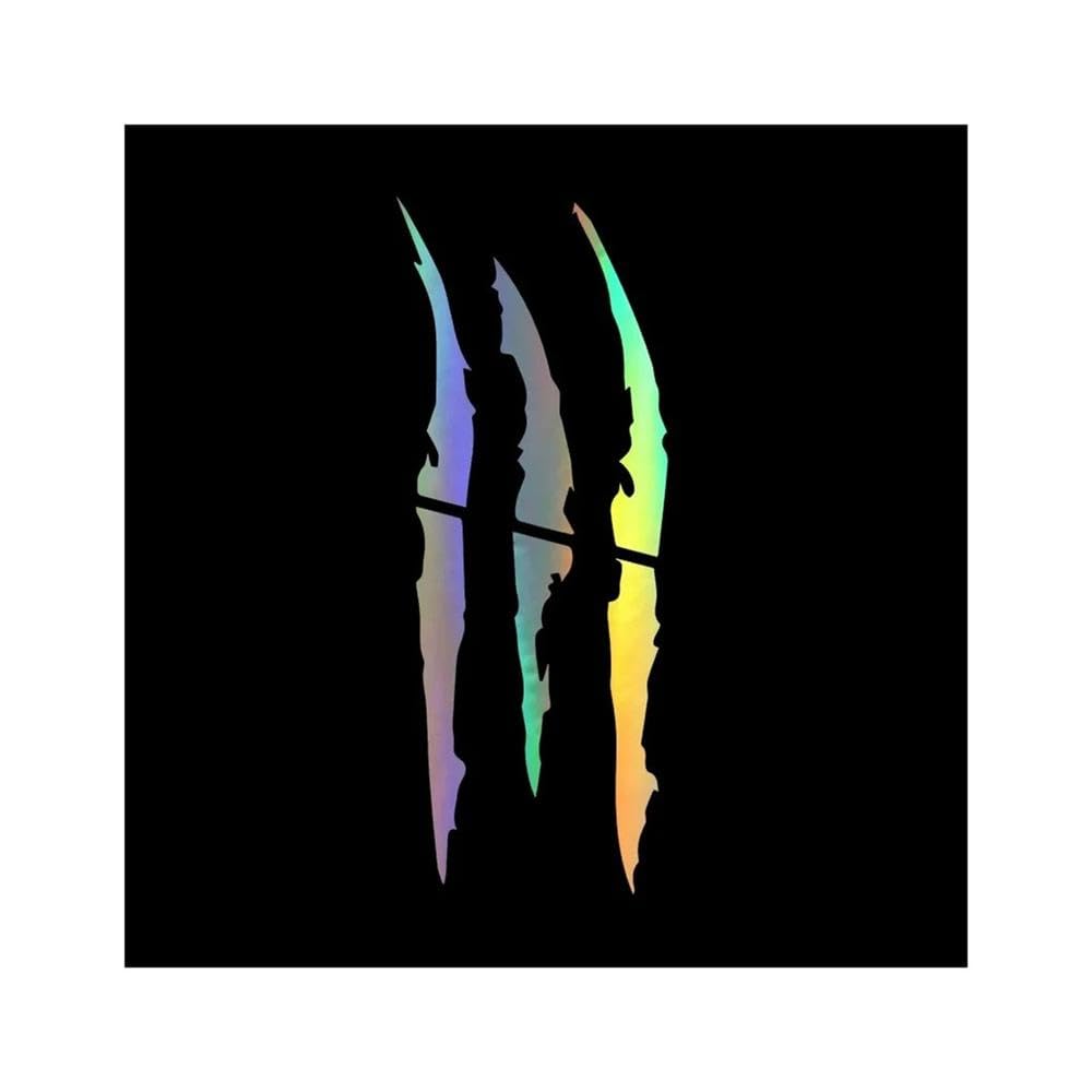 Car Stickers Monster Scratch Claw Marks Carbon Fiber Auto Creative Vinyl Decal(Laser)
