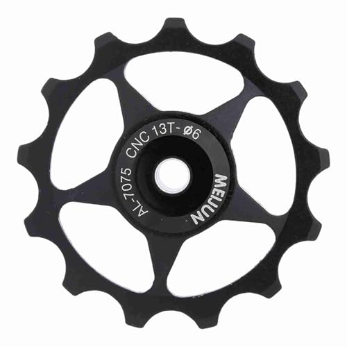 Culnflun Polea de desviador de bicicleta de montaña de aleación de aluminio 11T/13T con rodamiento de bolas suave CNC Jokeys para bicicleta (11T)