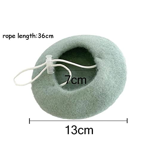 Pet Beret 1Pc Pet Wool Cap Solid Color Pet Hat Painter Wool Cap Dog Cat Beret Mini Decor Photo Props Pet Headwear Decor Accessories(Red) #TOP5