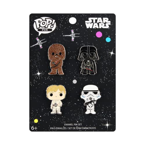 Loungefly Pack Pin Set: Star Wars - Assortment - Luke Chewy Darth Storm Trpr - Star Wars Spille Smaltate - Spilla da Collezione Carina - per gli Zaini & Borse - Idea Regalo - Merchandising Ufficiale