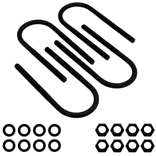 YMDGGDCH 4 Pack Rear Leaf Spring Axle U-Bolt Kit Compatible with Select Models (3-1/8 W x 8 L)