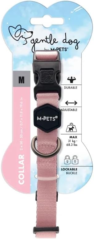 M-Pets Gentle Dog Soft Boyun Tasması M Pink