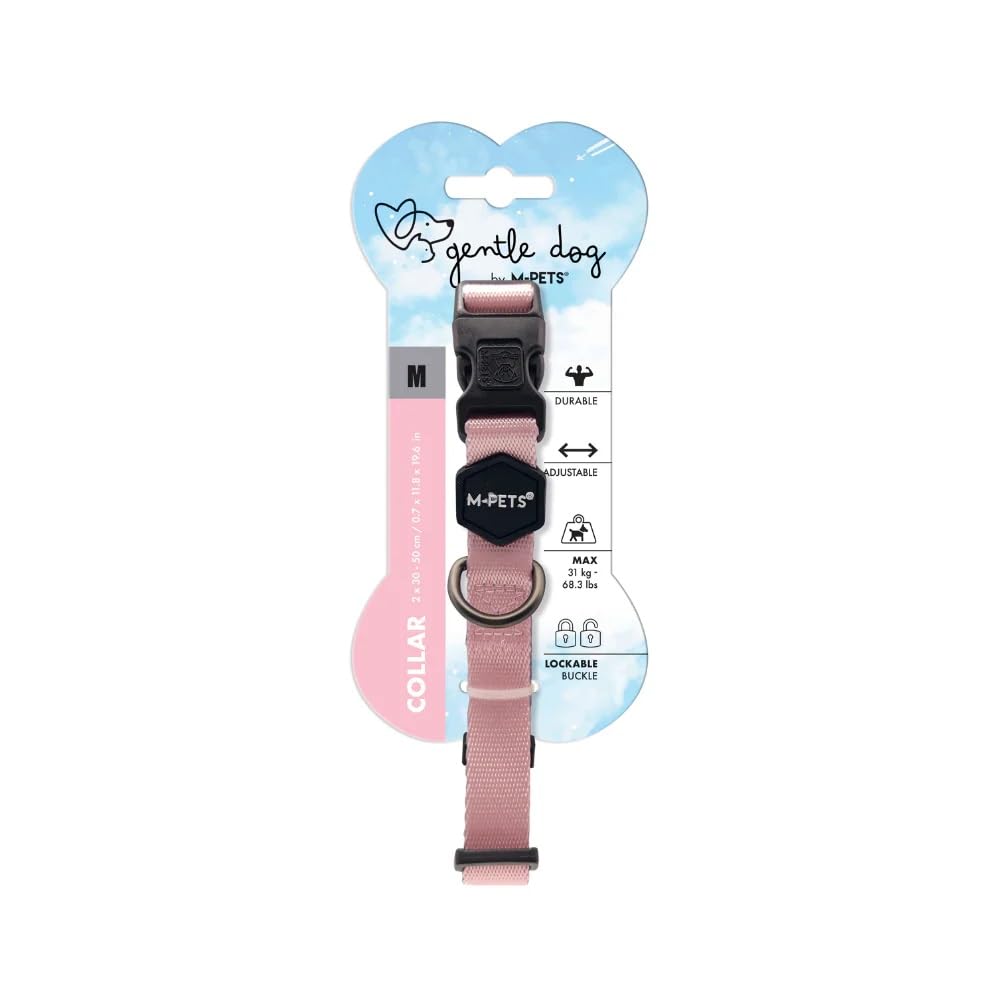 M-Pets Gentle Dog Soft Boyun Tasması M Pink