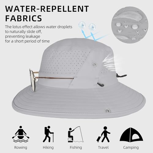 Sombrero solar UPF 50+ de ala ancha plegable miniatura 5