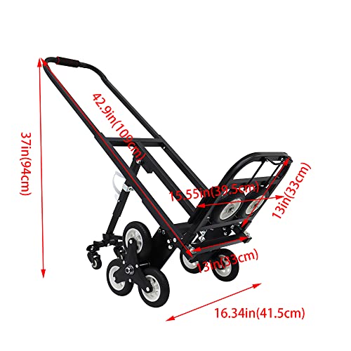 Carretilla plegable para escaleras 420 lbs con 6 ruedas miniatura 6