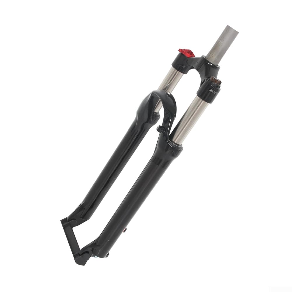 Horquilla delantera hidráulica para bicicleta de montaña con corona de aleación de aluminio y tubo de dirección para una transferencia de potencia eficiente y estabilidad (26 pulgadas