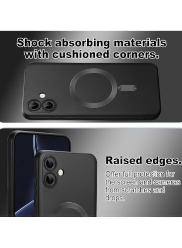 Image of DIZORO Samsung A07 5g Case, Compatible with Mag Safe Back Cover, Matte Luxury Metallic Luster Flexible TPU Wireless Charging Shockproof Case with Camera Protector