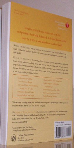 American Heart Association Quick & Easy Cookboo... 0609808621 Book Cover