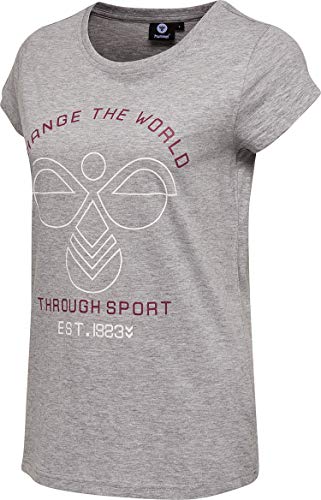Preisvergleich Produktbild hummel Damen HMLAUBREE T-Shirts, Grau Melange, M