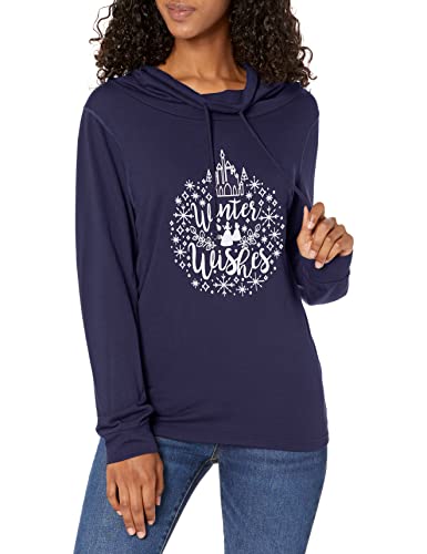 Disney Winter Princess Women's Cowl Neck Long Sleeve Knit Top