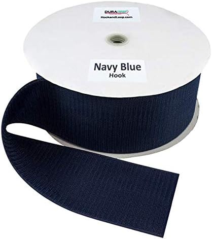 DuraGrip® Brand - 4" Navy Blue Hook Sew-On | Hook Side Only, Loop Side Sold Separately