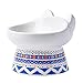 Cat Bowl, Czeski Ceramiczne Pet Food Bowl, podniesione podwyższone dania kuchni z szerokim ustami, chronić kręgosłup Pet, zmywarka bezpieczna blue