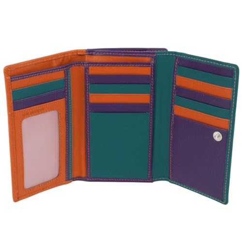 Golunski Monedero/Billetera de Cuero para Mujer con protección RFID-Dakota Multi