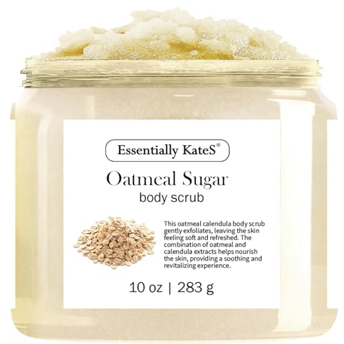 Oatmeal Sugar Body & Foot Scrub 10 oz - Very Gentle, and Perfect for Sensitive Skin, for a complete...